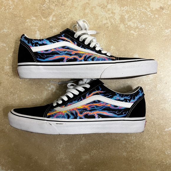 VANS Old Skool 'Electric Flame' Size 9.5 - Picture 3 of 7